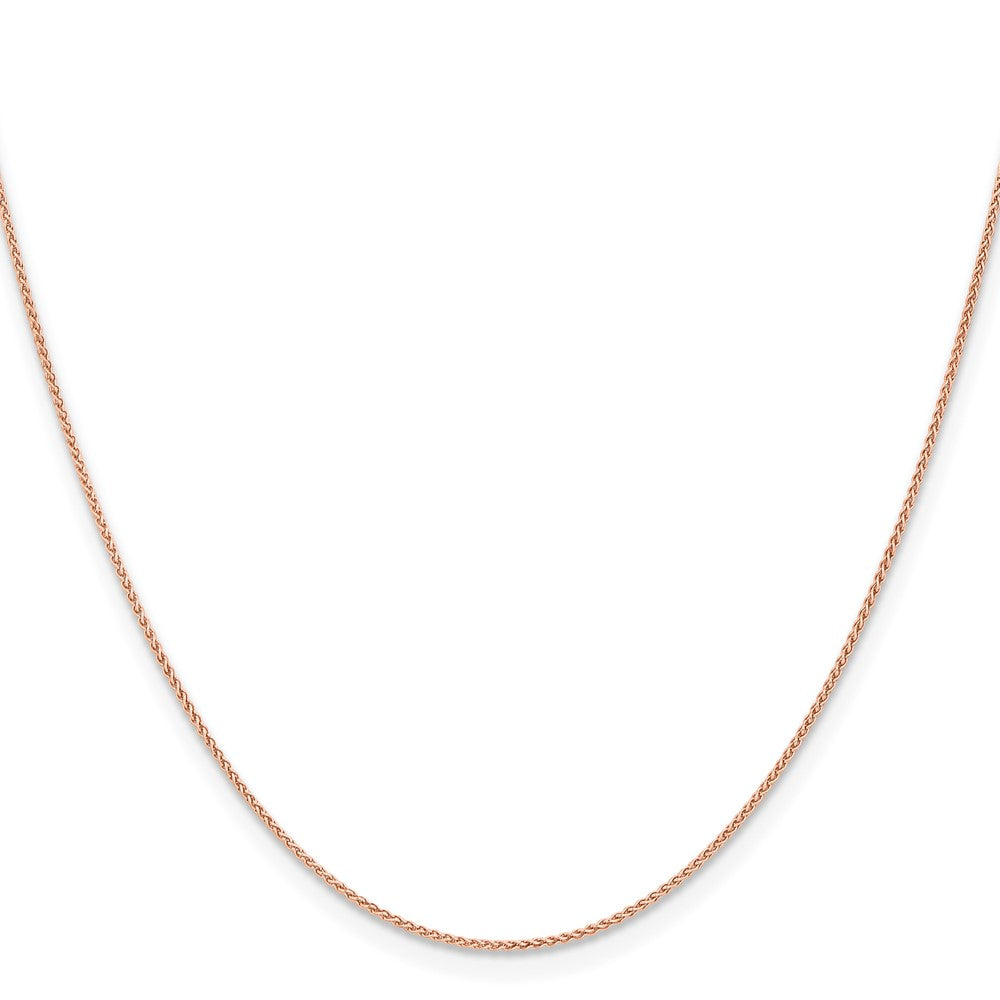 14k Rose Gold 1.05mm Solid Polished Spiga Chain (2.03 grams)