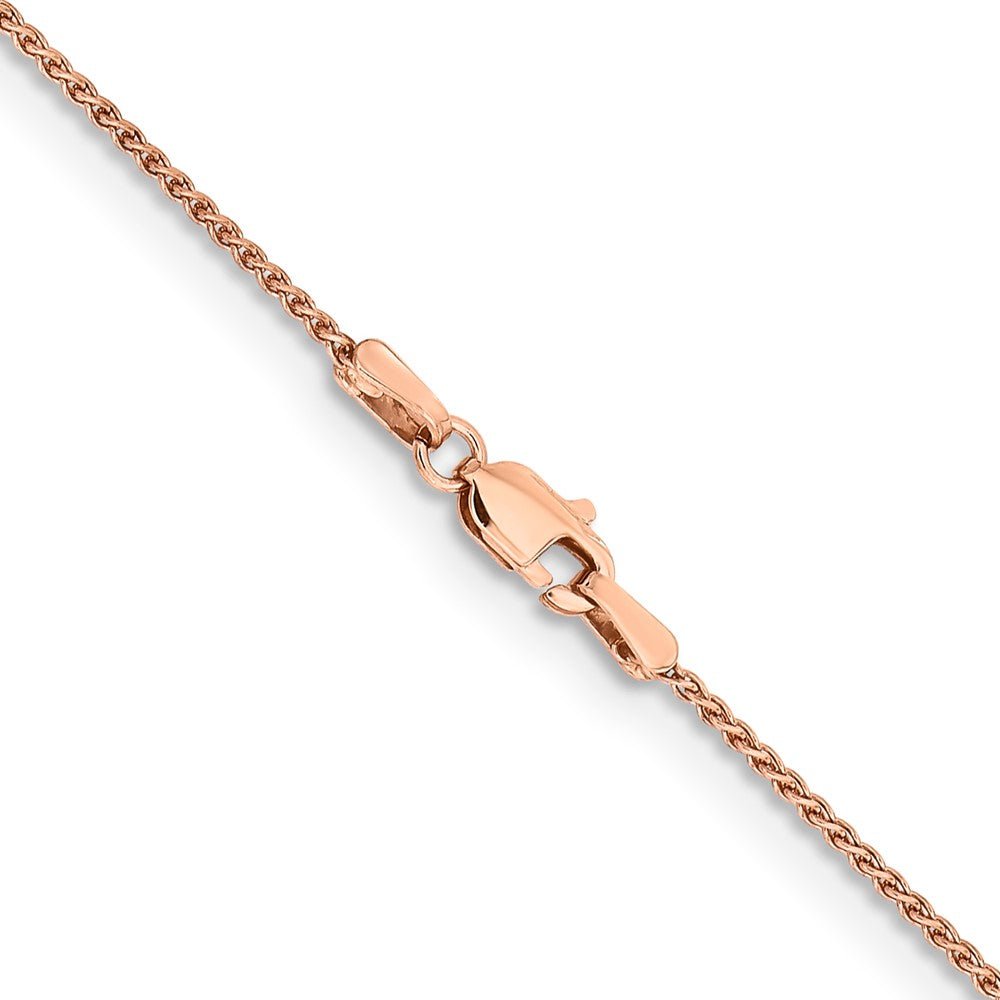 14k Rose Gold 1.25mm Solid Polished Spiga Chain (2.88 grams)
