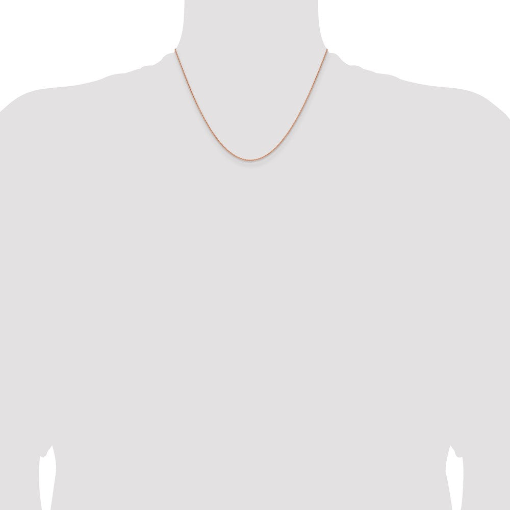 14k Rose Gold 1.25mm Solid Polished Spiga Chain (2.88 grams)