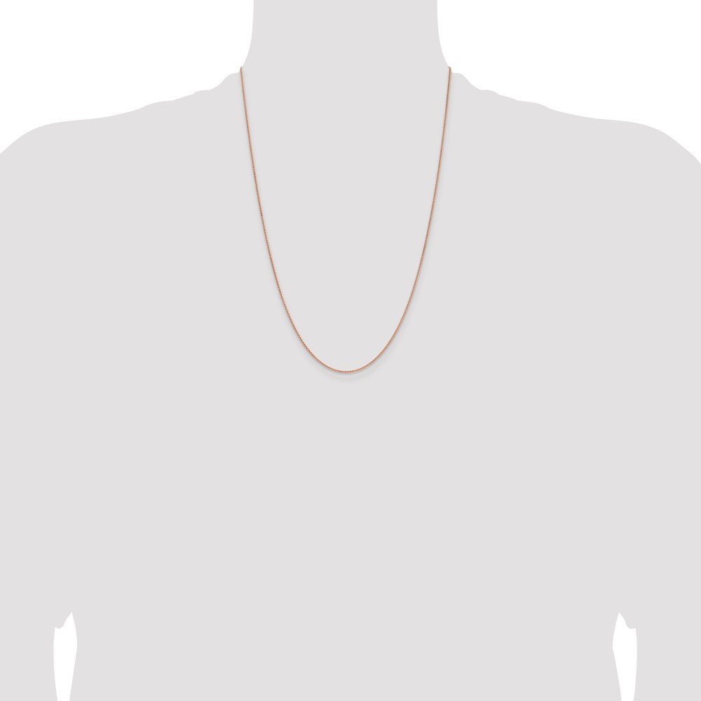 14k Rose Gold 1.25mm Solid Polished Spiga Chain (2.88 grams)