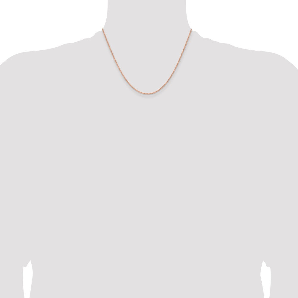 14k Rose Gold 1.7mm Solid Polished Spiga Chain (4.76 grams)