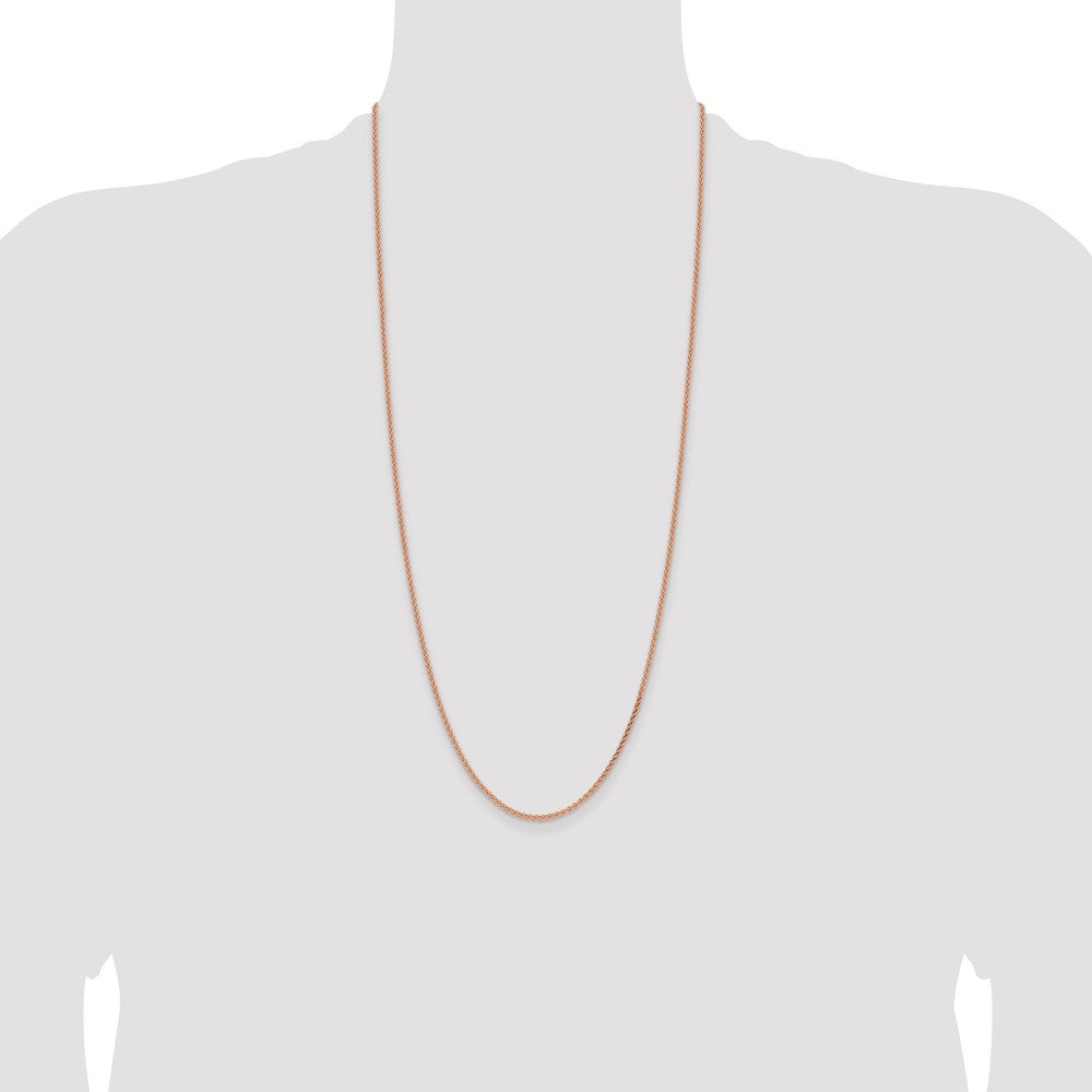 14k Rose Gold 2.1mm Solid Polished Spiga Chain (6.99 grams)