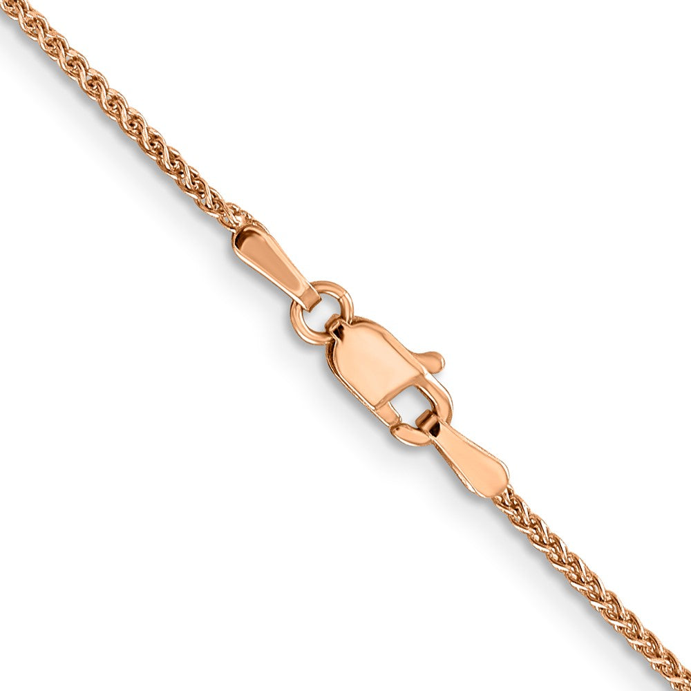 14k Rose Gold 1.25mm D/C Spiga Chain (2.89 grams)