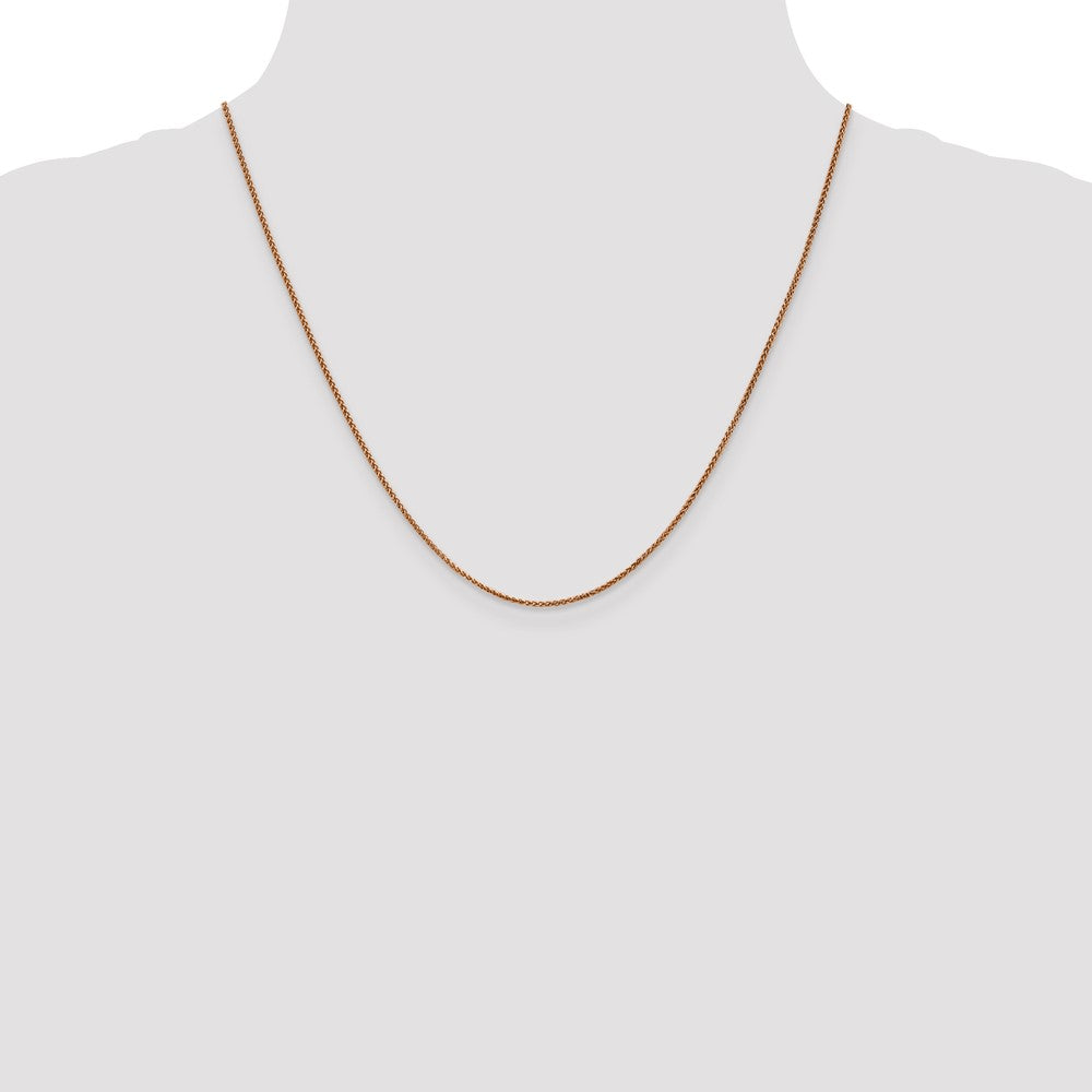 14k Rose Gold 1.25mm D/C Spiga Chain (2.89 grams)