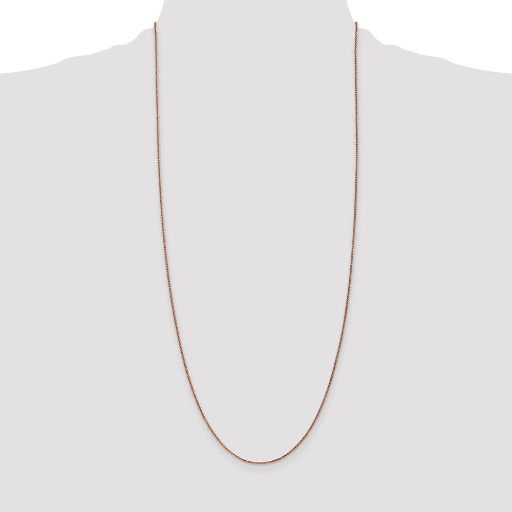 14k Rose Gold 1.25mm D/C Spiga Chain (2.89 grams)