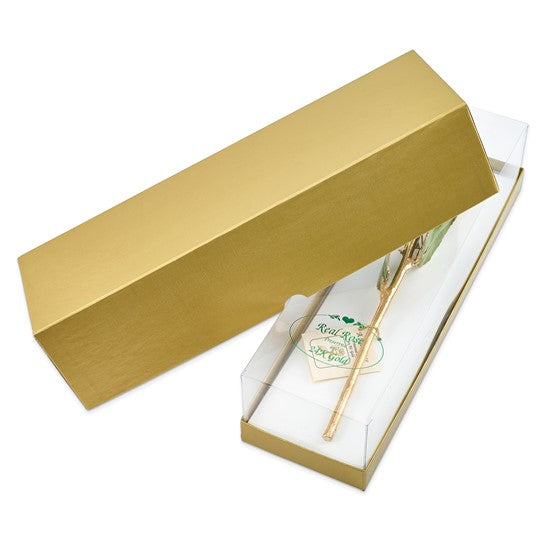 .925 Silver Dipped Real Rose