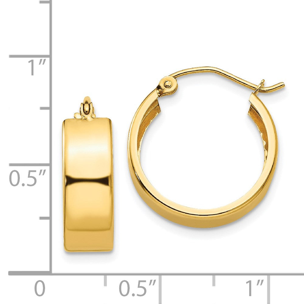14k Yellow Gold 5.5 mm Hoop Earrings (1.63 grams)