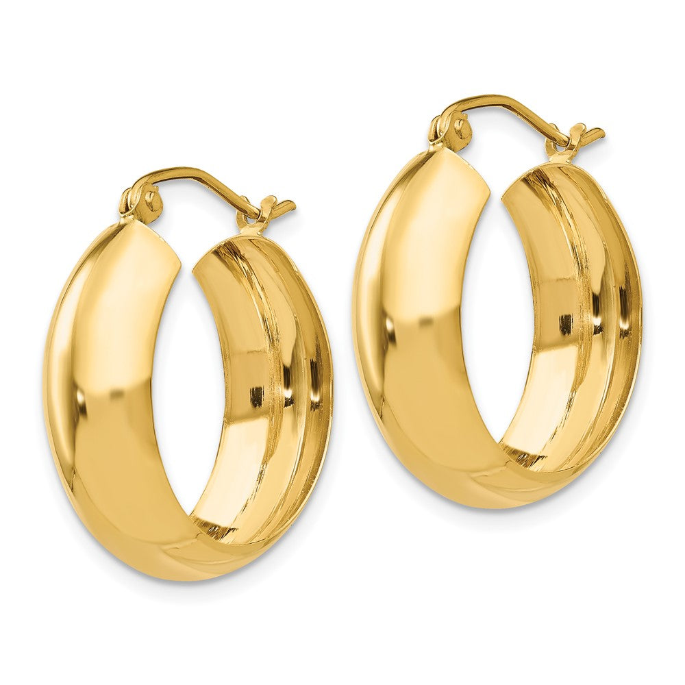 14k Yellow Gold 7 mm Hoop Earrings (2.4 grams)
