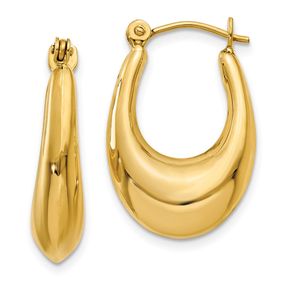 14k Yellow Gold 5 mm Polished Hoop Earrings (2.33 grams)