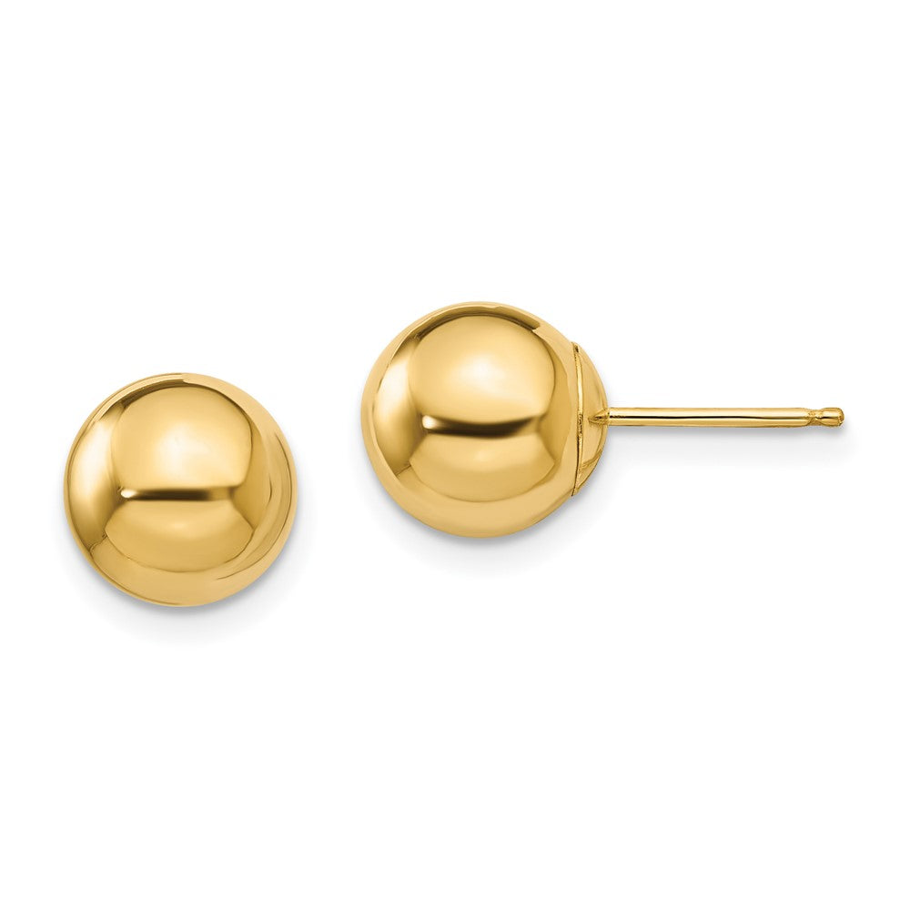 14k Madi K Polished 8mm Ball Post Earrings (0.55 grams)