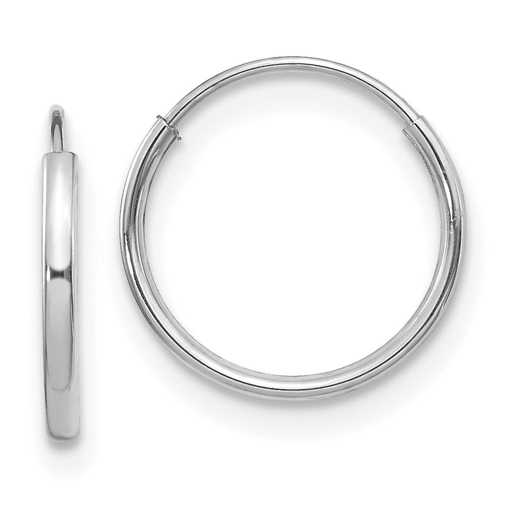 14k Madi K White Gold Endless Hoop Earrings (0.25 grams)