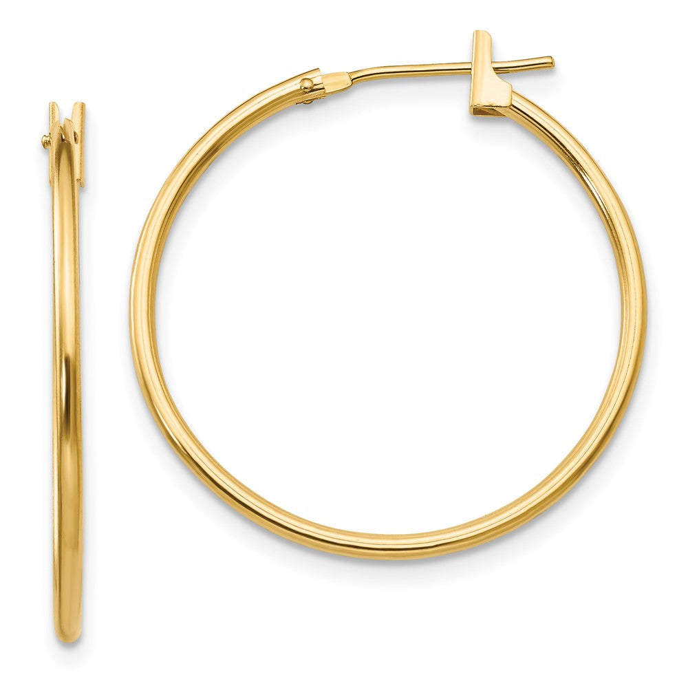 14k Madi K 1mm Hoop Earrings (0.55 grams)