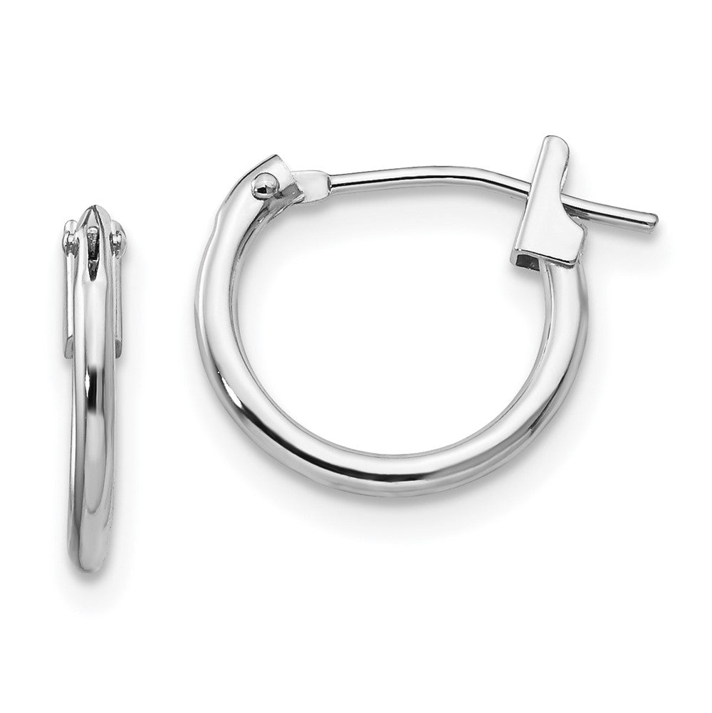 14k White Gold Madi K 1.25mm Hoop Earrings (0.34 grams)