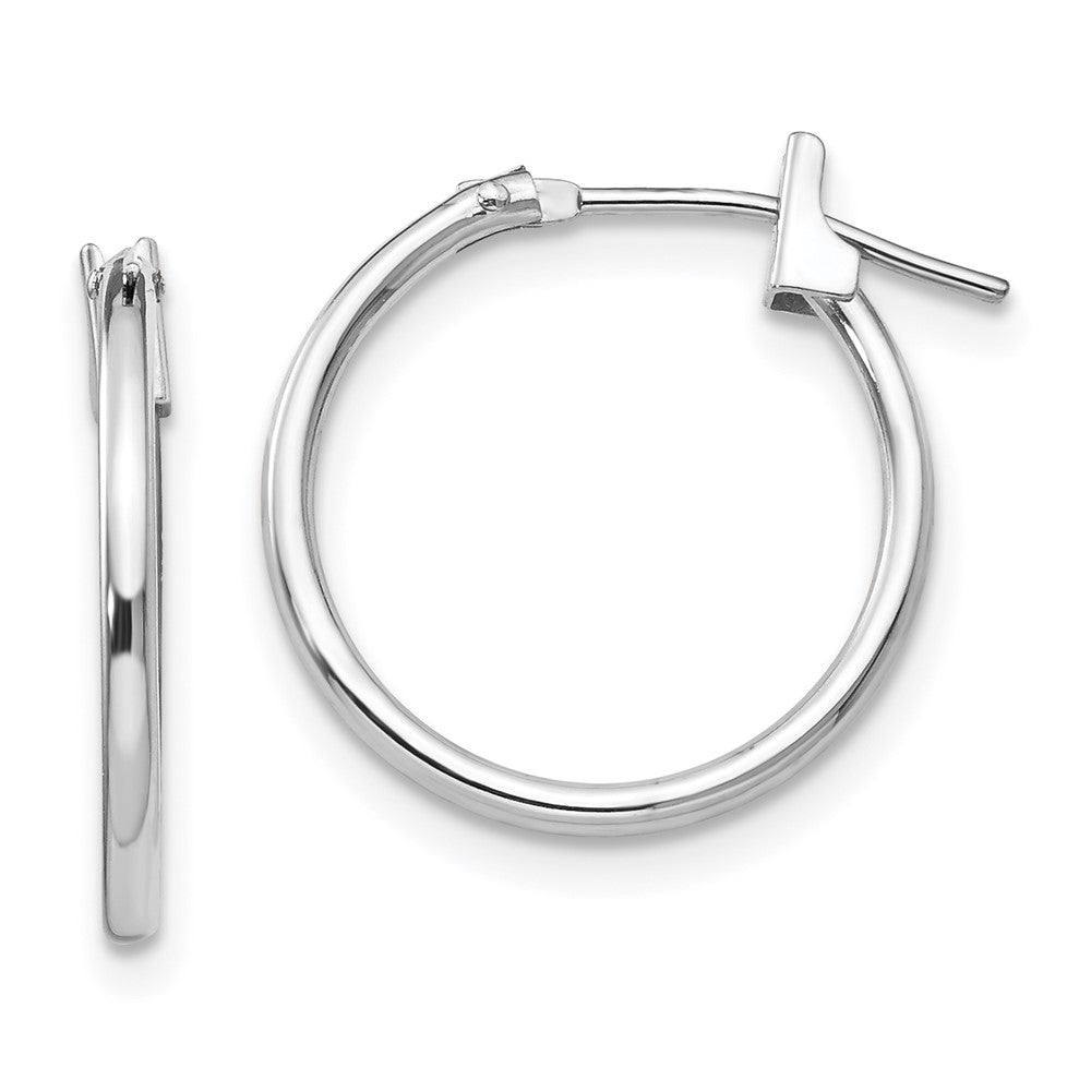 14k White Gold Madi K 1.25mm Hoop Earrings (0.4 grams)