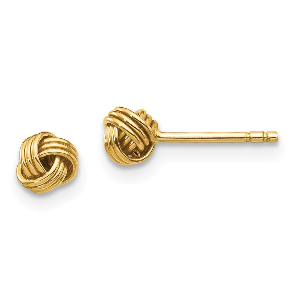 14k Madi K Polished Love Knot Post Earrings (0.3 grams)