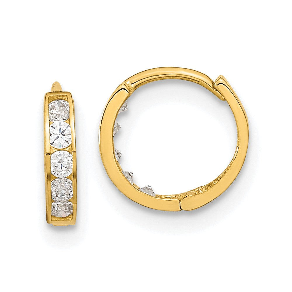 14k Madi K 2mm CZ Huggie Hoops (0.58 grams)