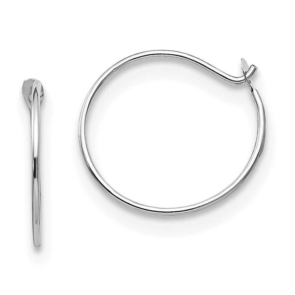 14k White Gold Madi K Sm. Endless Hoop Earrings (0.17 grams)
