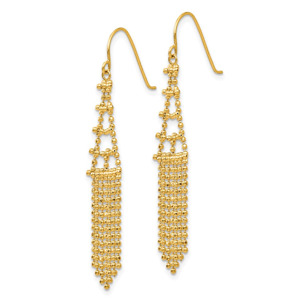 14k Yellow Gold 9 mm Beaded Earrings (1.61 grams)