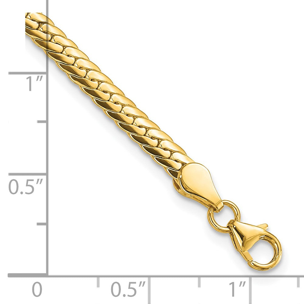 14k Yellow Gold 3 mm Polished 7in Fancy Link Bracelet (3.47 grams)