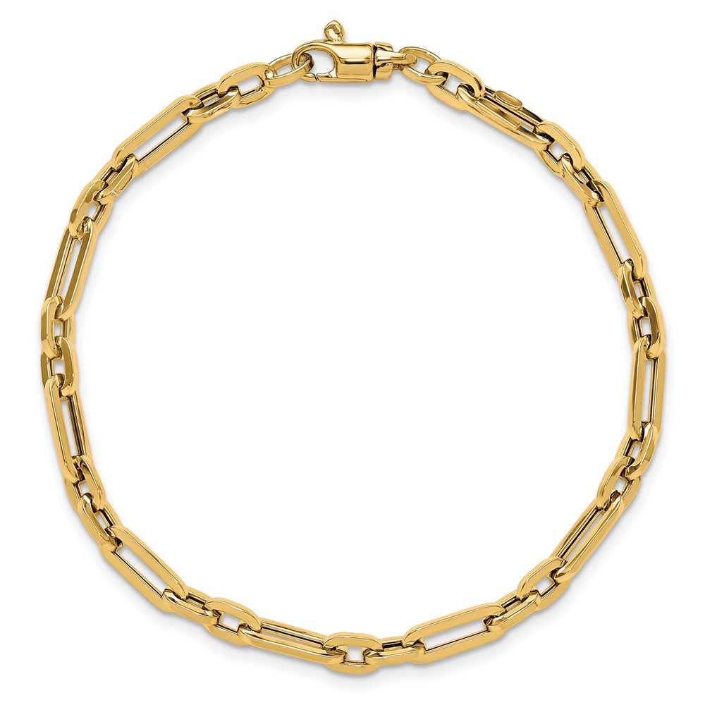 14k Yellow Gold 5 mm Polished Fancy Link Bracelet (4.32 grams)