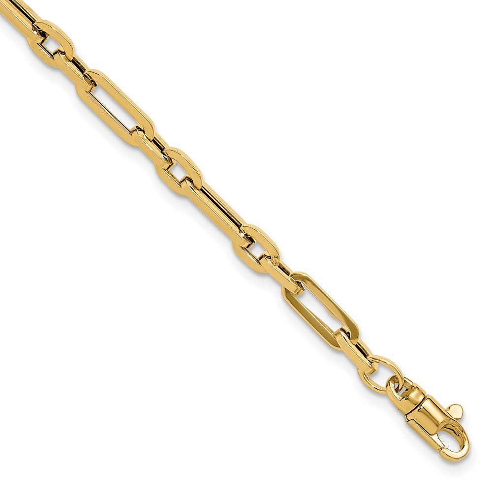 14k Yellow Gold 5 mm Polished Fancy Link Bracelet (4.32 grams)