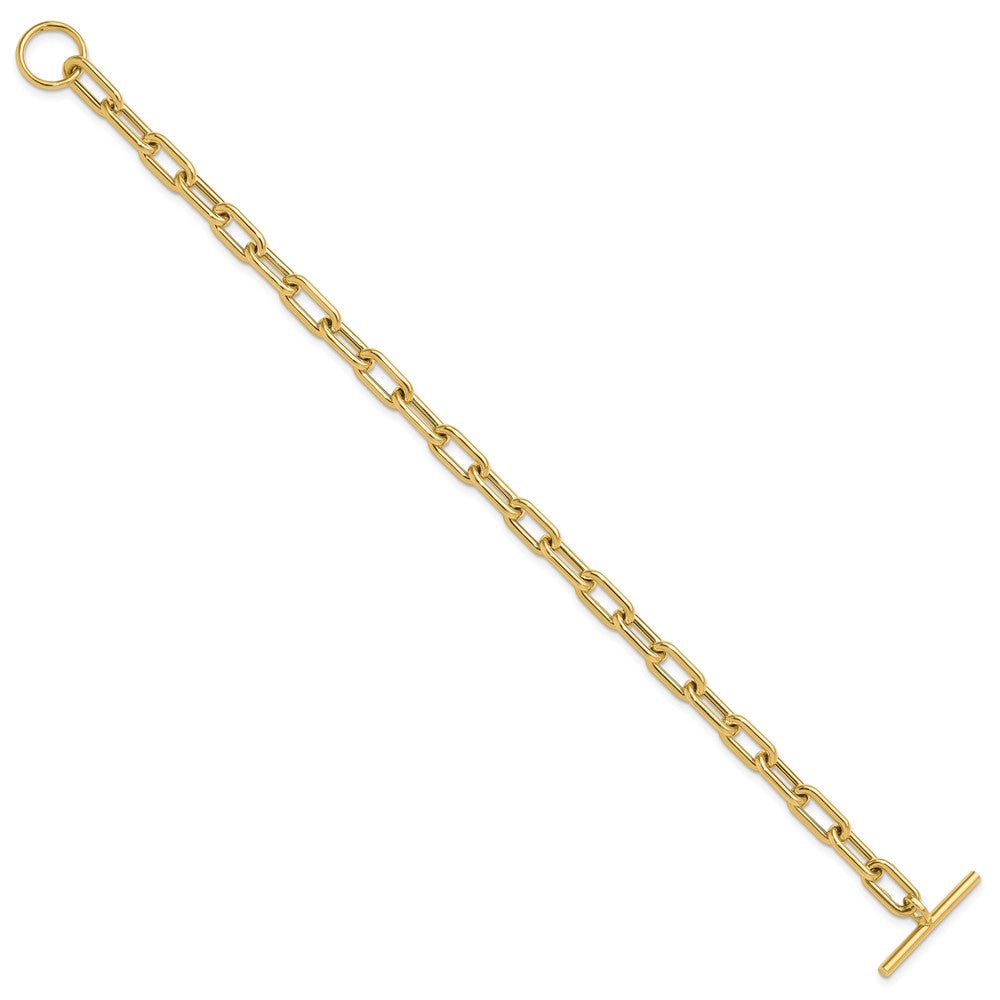 14k Yellow Gold 5 mm Polished Fancy Toggle Link Bracelet (4.17 grams)