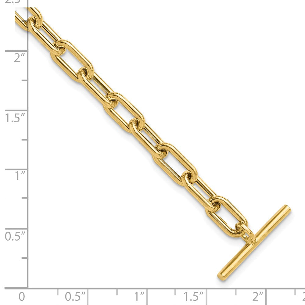 14k Yellow Gold 5 mm Polished Fancy Toggle Link Bracelet (4.17 grams)
