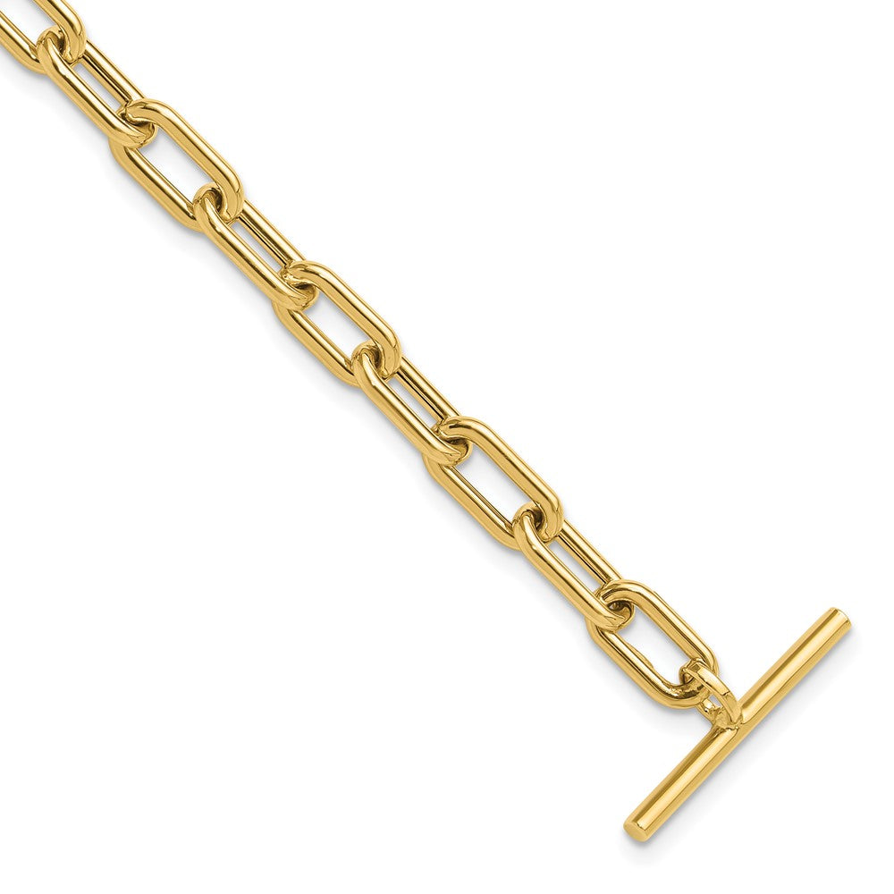 14k Yellow Gold 5 mm Polished Fancy Toggle Link Bracelet (4.17 grams)