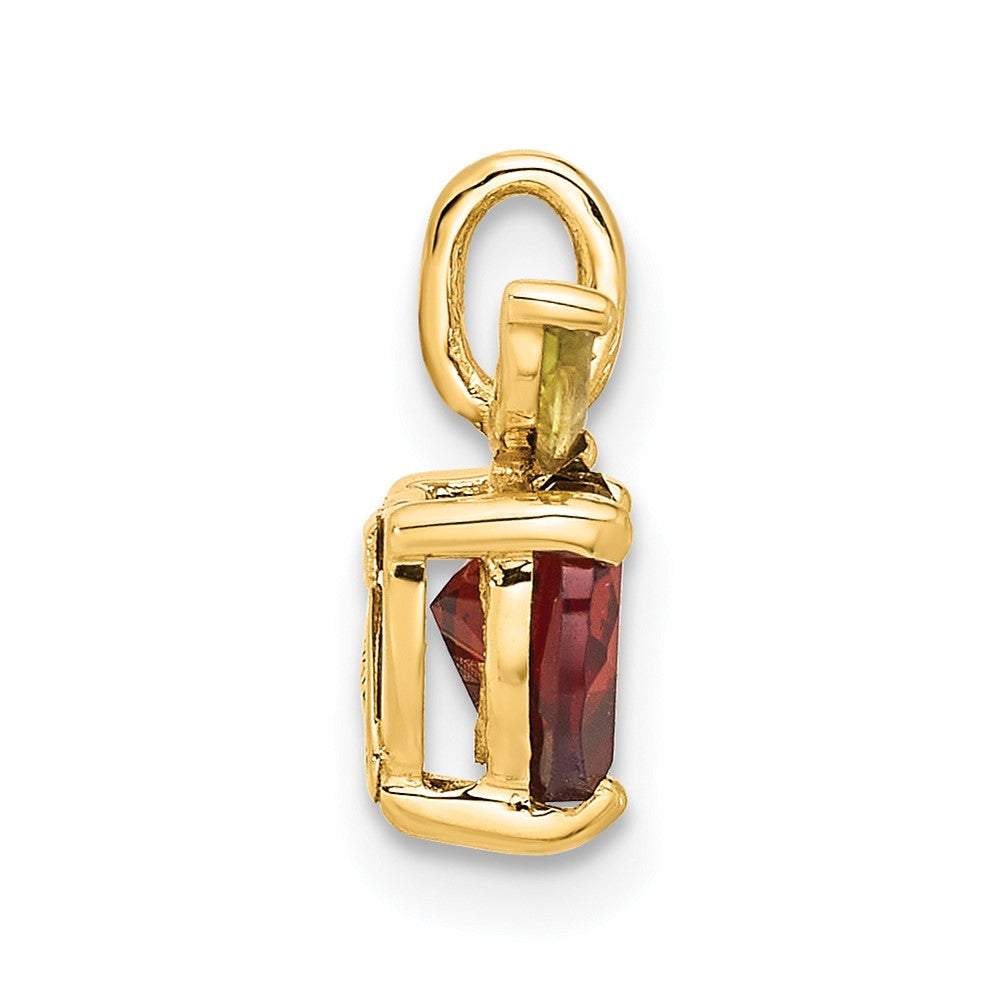 14K Gold Garnet and Peridot Apple Chain Slide (0.74 grams)