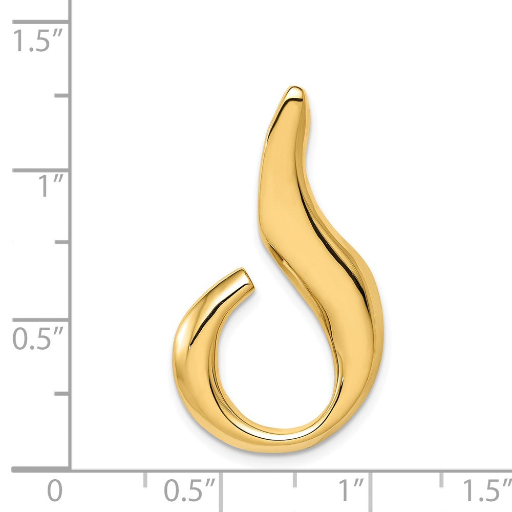 14k Yellow Gold 18 mm Regular and Fancy Omega Slide (4.29 grams)