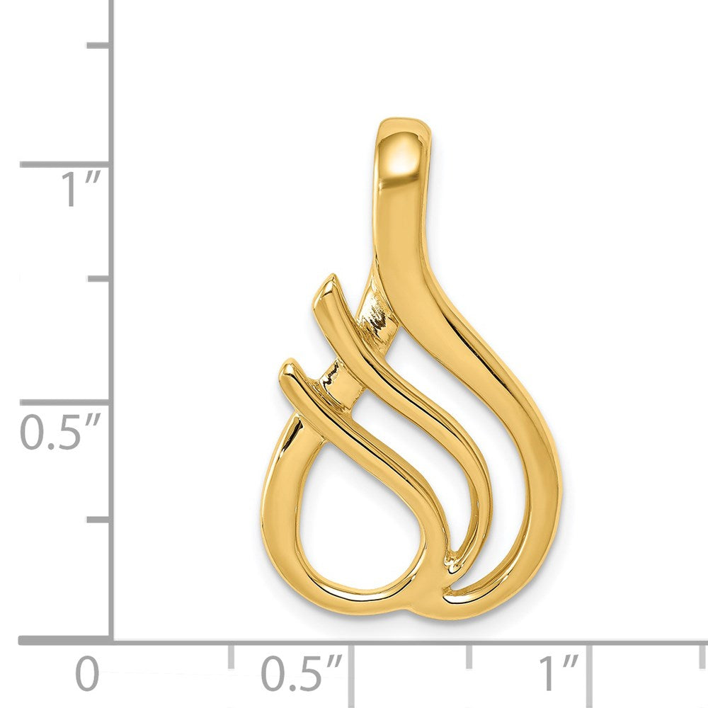 14k Yellow Gold 16 mm Fancy Slide (4.02 grams)