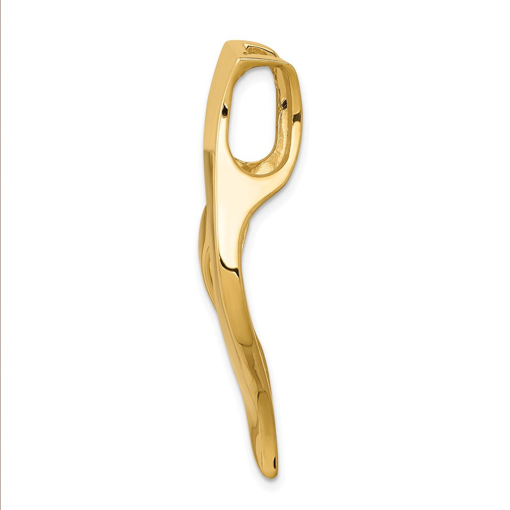 14k Yellow Gold 17 mm Fancy Omega Slide (6.49 grams)