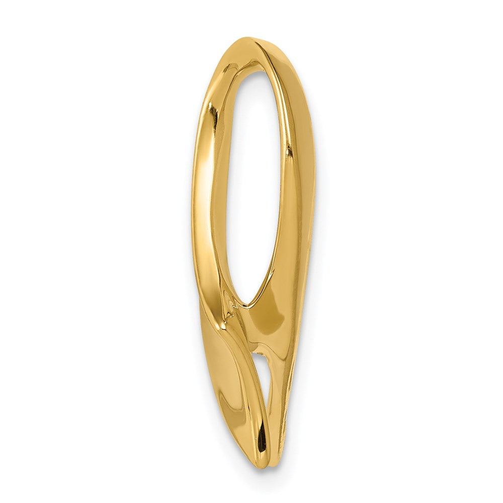 14k Yellow Gold 14 mm Fancy/Reversible Omega Slide (3.12 grams)