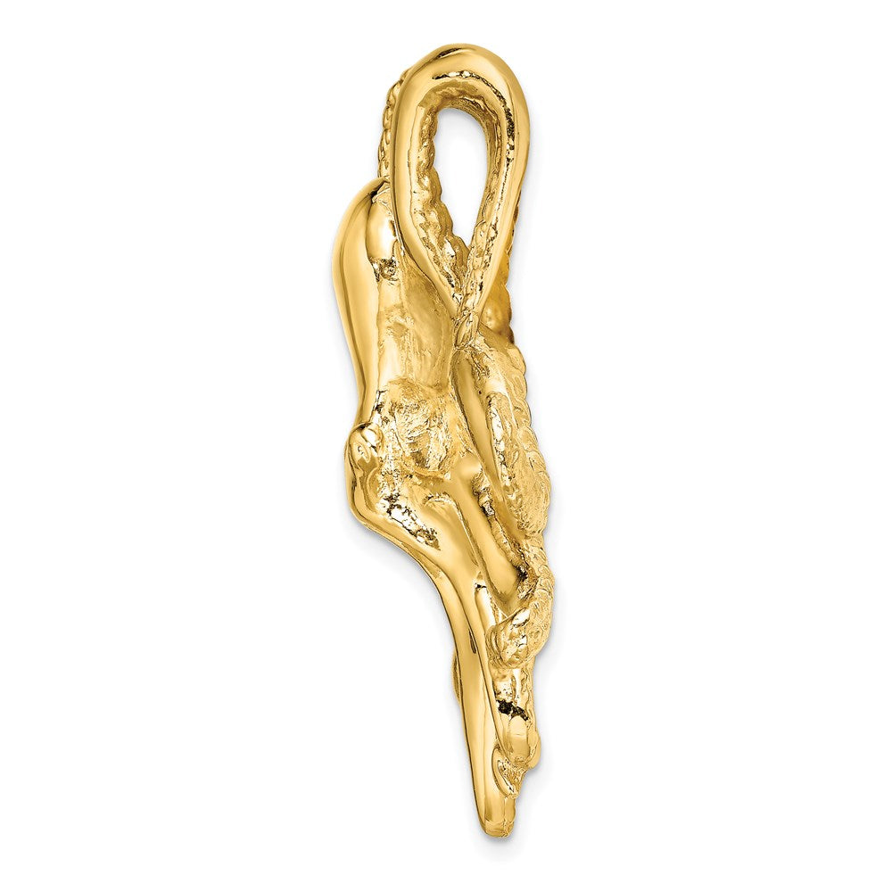 14k Yellow Gold 40.75 mm Polished and Textured Octopus Slide (23.29 grams)
