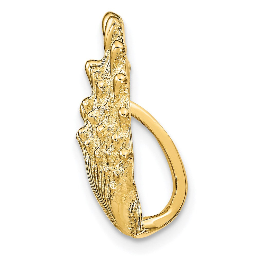 14k Yellow Gold 17 mm Lion's Paw Shell Slide (3.28 grams)