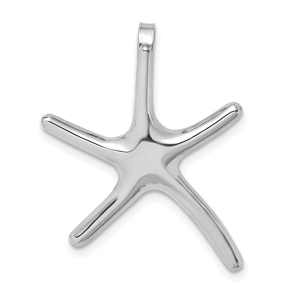 14k White Gold 22.55 mm Starfish Chain Slide (2.19 grams)