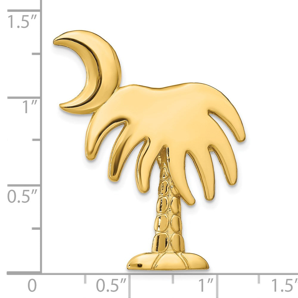 14k Yellow Gold 27 mm CHARLESTON Palmetto w/Moon Slide (3.77 grams)