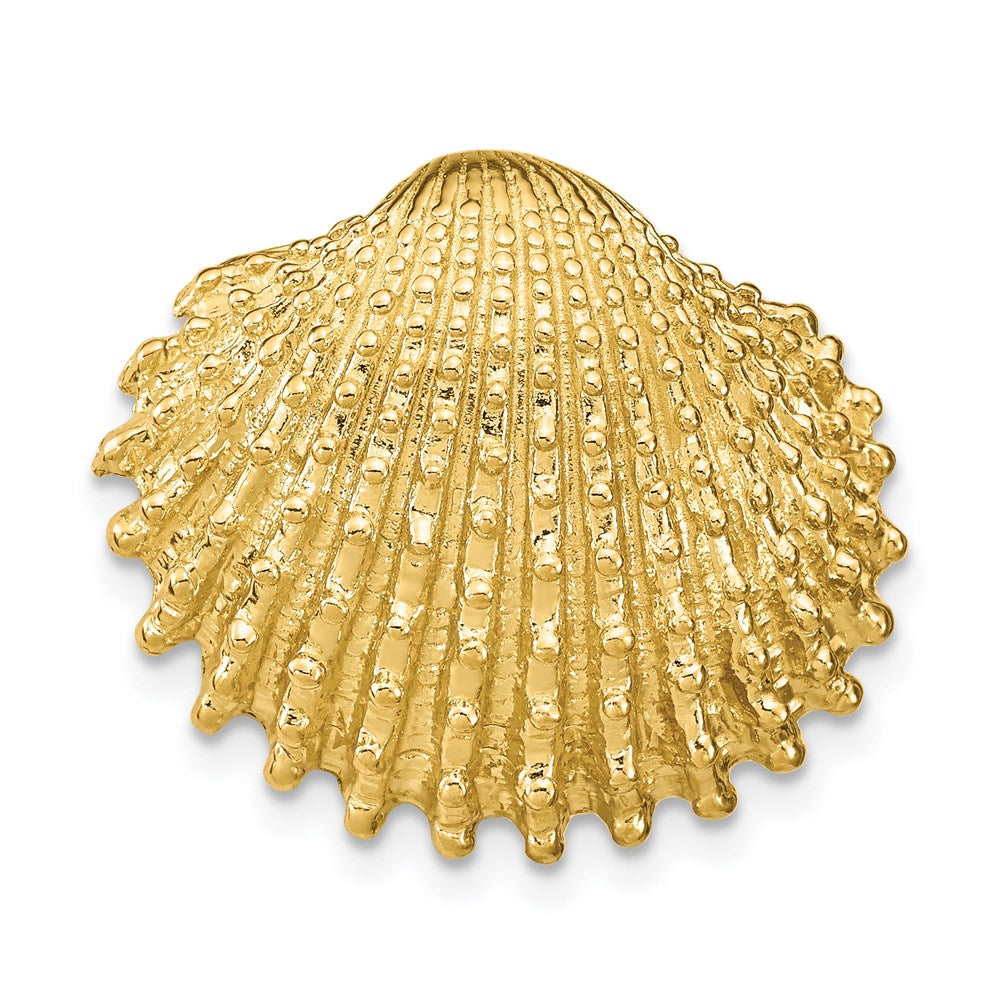14k Yellow Gold 24 mm Scallop Shell Slide (7.83 grams)