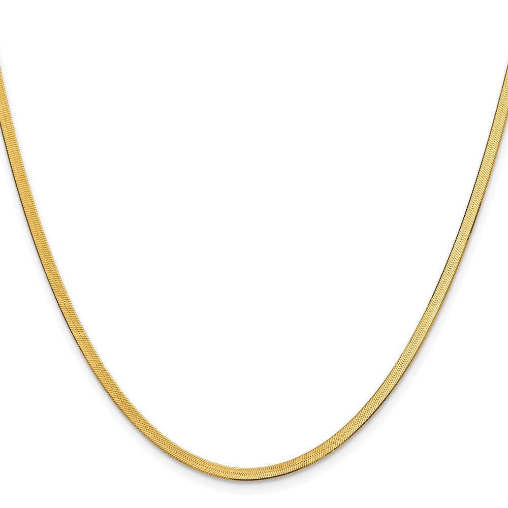 14k 2.5mm Silky Herringbone Chain (4.04 grams)