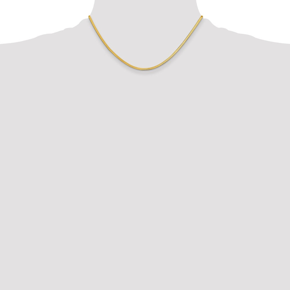 14k 2.5mm Silky Herringbone Chain (4.04 grams)