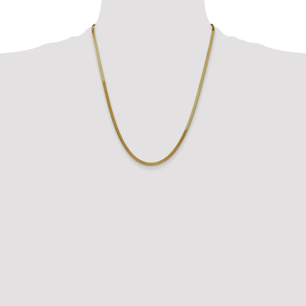 14k 3mm Silky Herringbone Chain (5.32 grams)