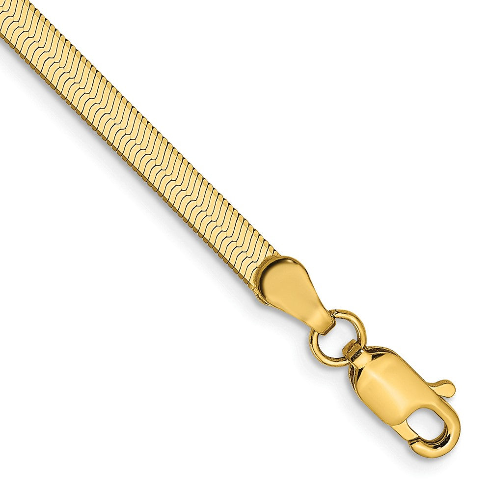 14k 3mm Silky Herringbone Chain Bracelet (2.60 grams)