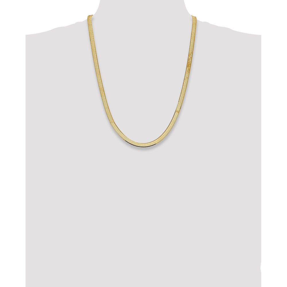 14k 5.5mm Silky Herringbone Chain (12.29 grams)