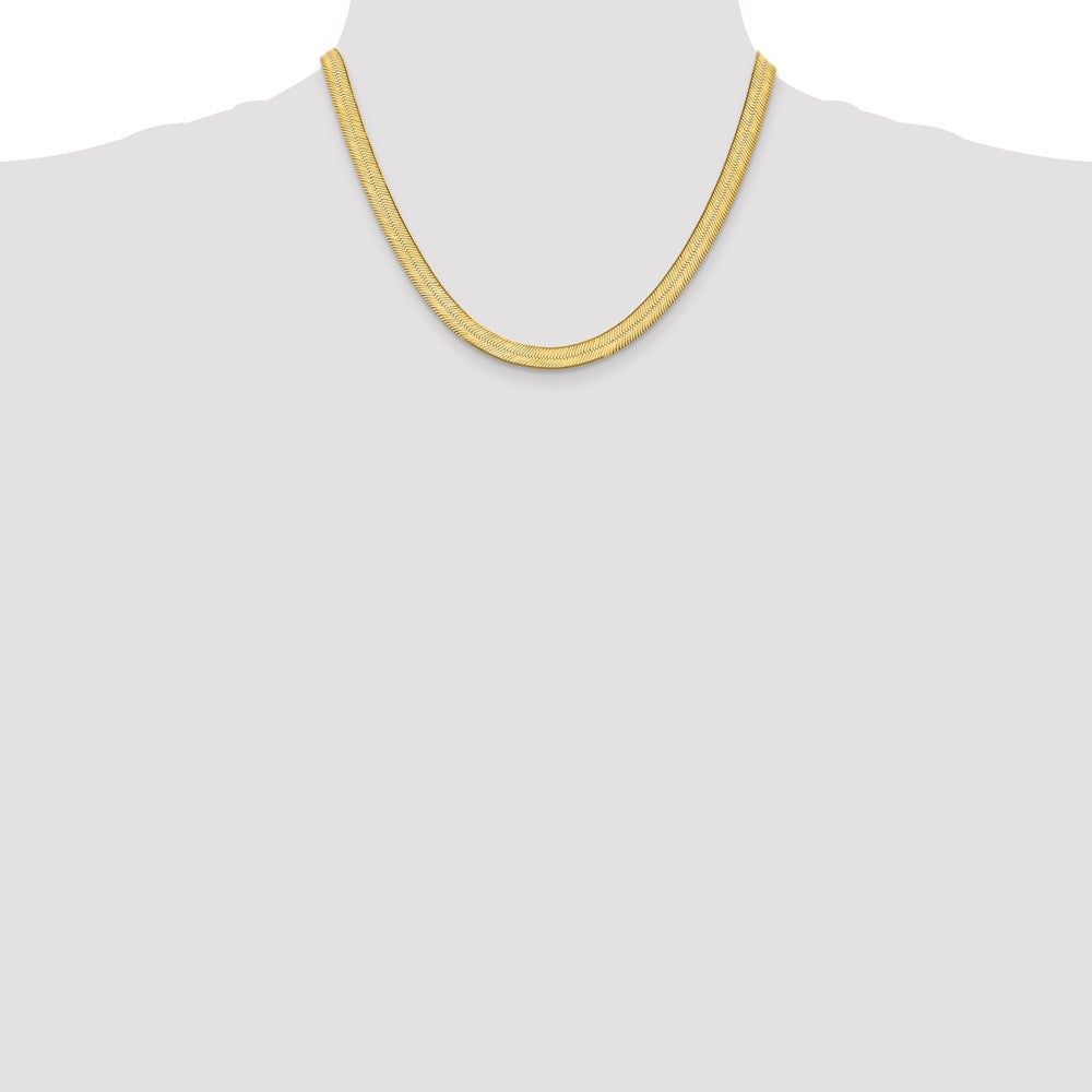 14k 6.5mm Silky Herringbone Chain (18.95 grams)