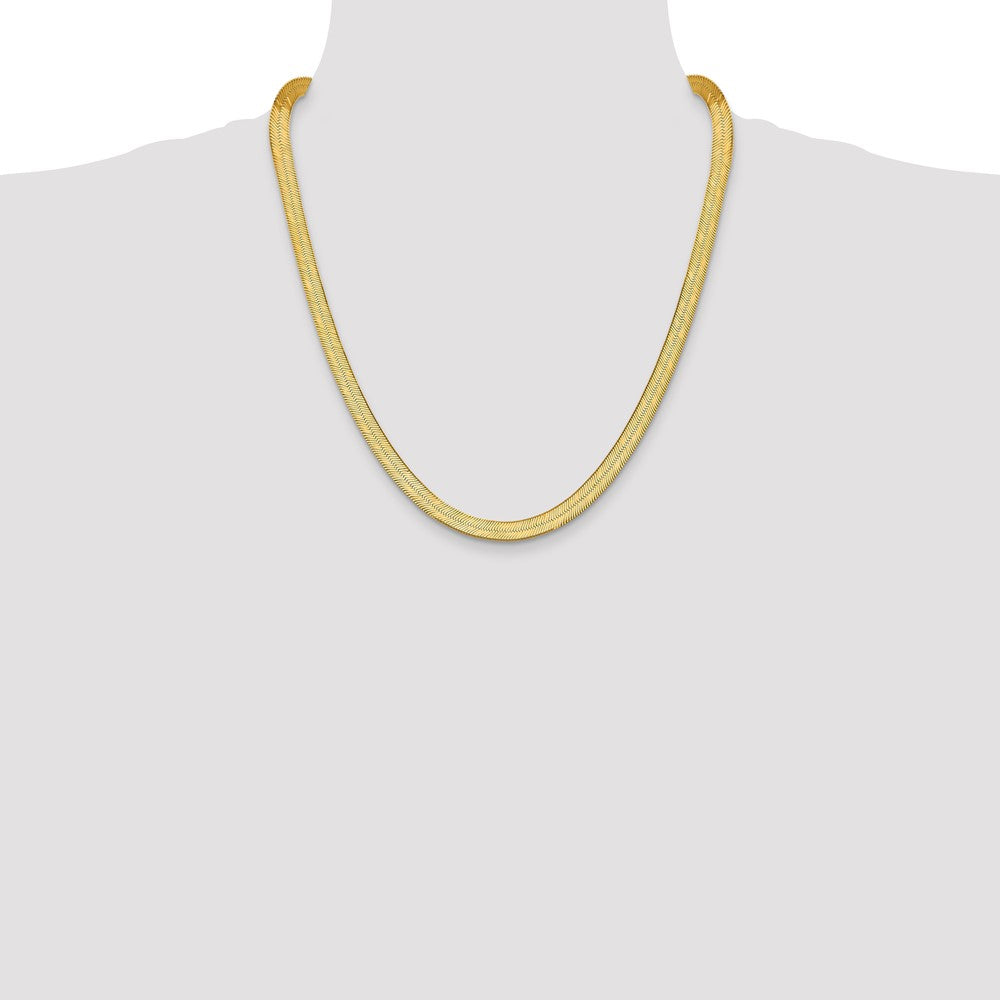 14k 6.5mm Silky Herringbone Chain (18.95 grams)