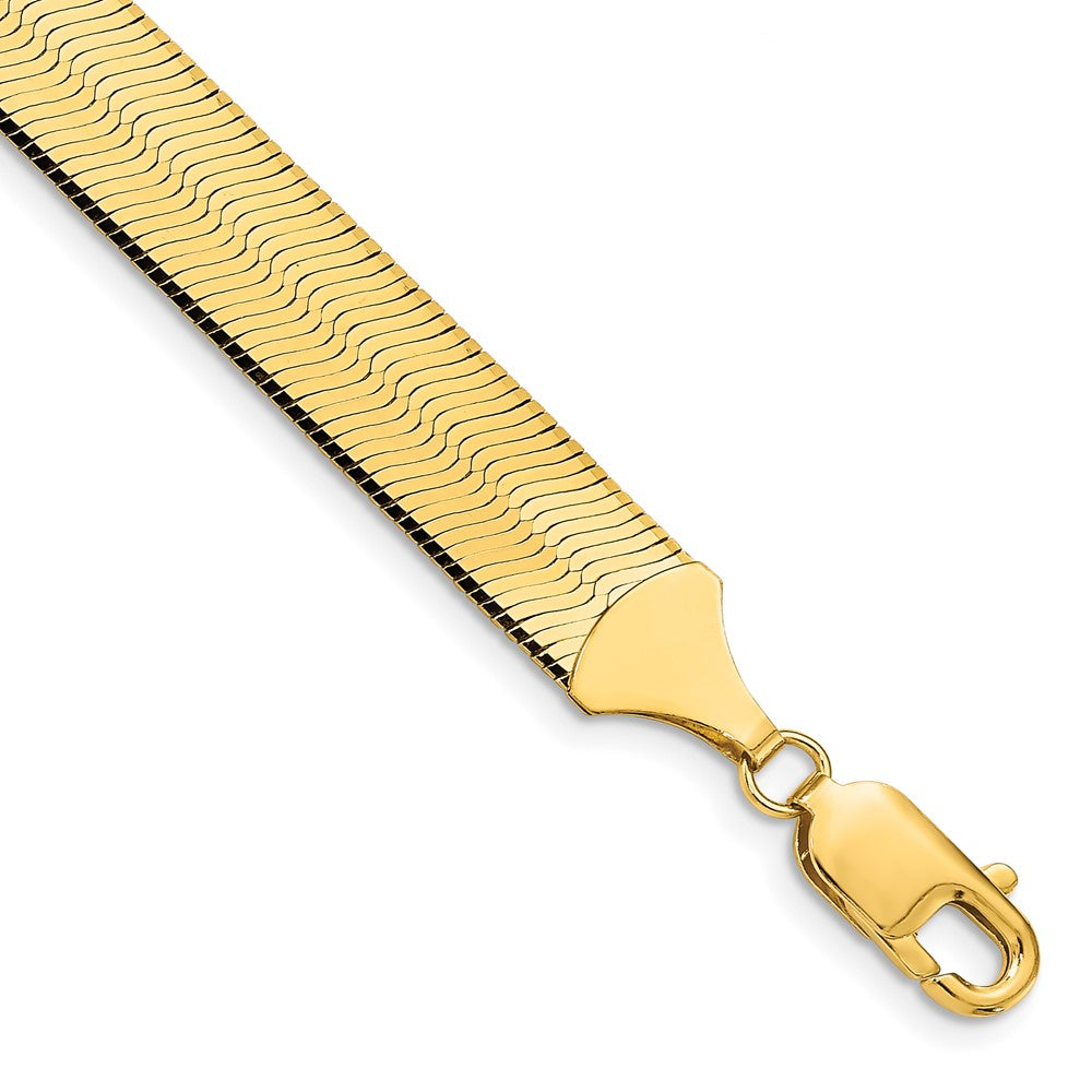 14k 10mm Silky Herringbone Chain Bracelet (11.63 grams)