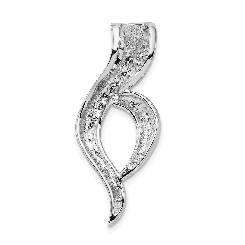 14k White Gold 17 mm Fancy Omega (6.34 grams)
