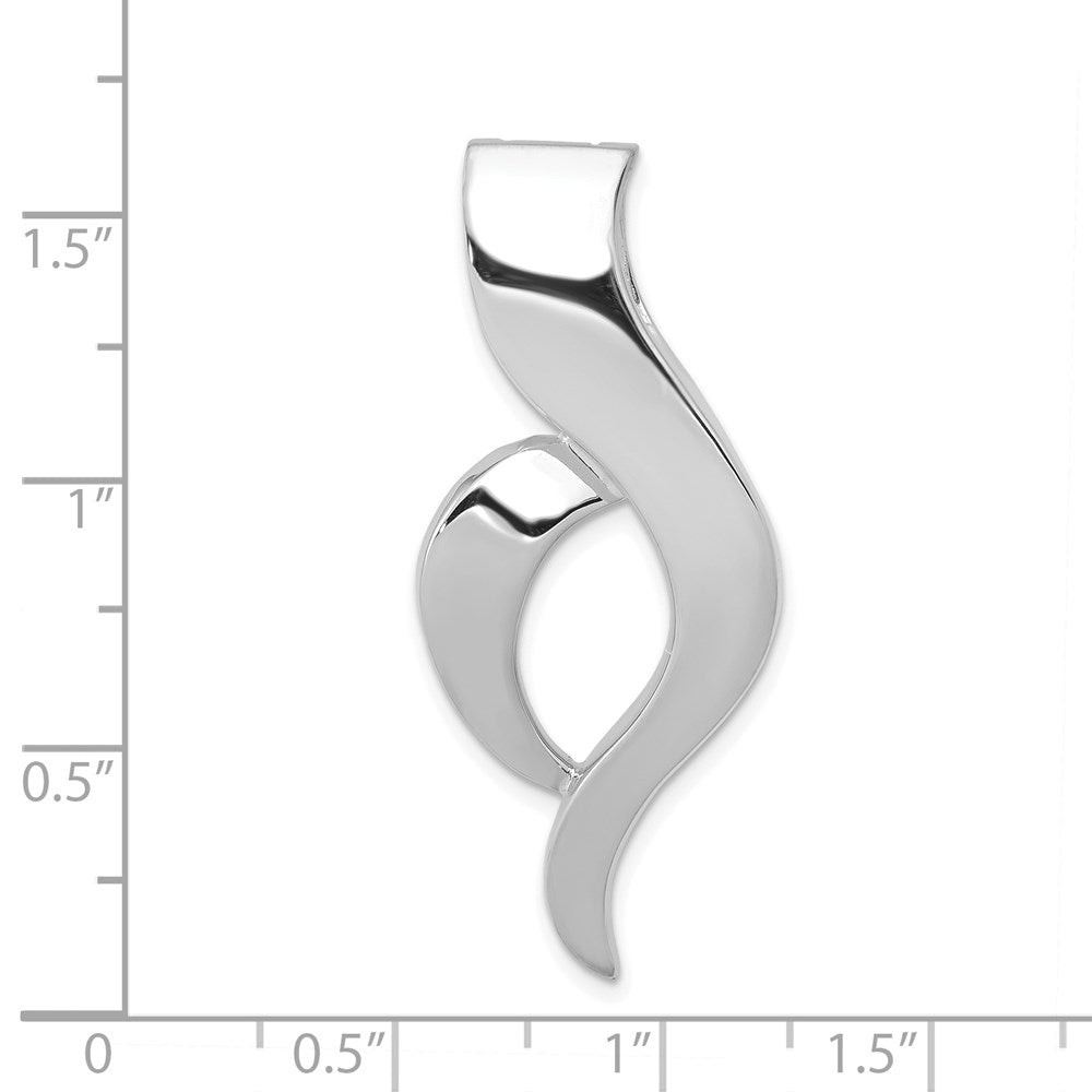 14k White Gold 17 mm Fancy Omega (6.34 grams)