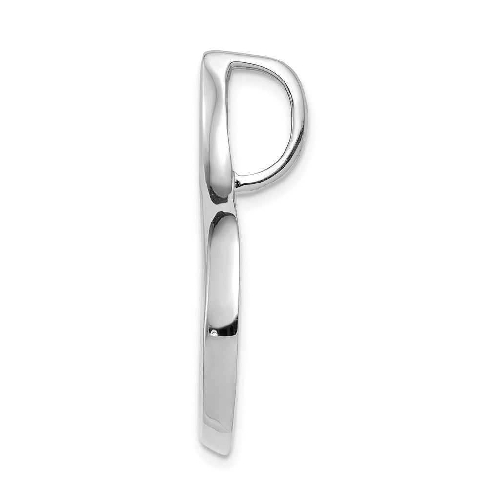14k White Gold 18 mm Regular and Fancy Omega Slide (4.31 grams)