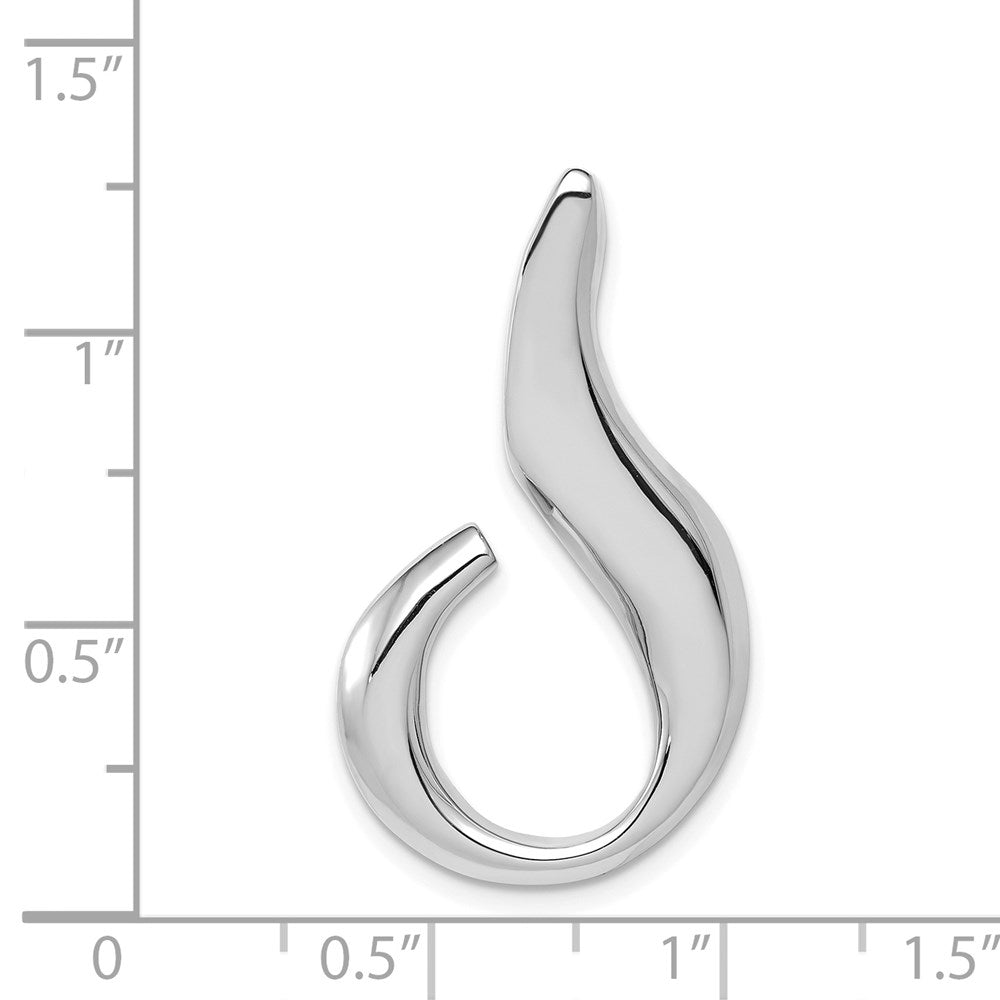 14k White Gold 18 mm Regular and Fancy Omega Slide (4.31 grams)